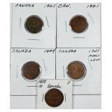 1921, 28, 29 & 47 ML  Canada  One Cents