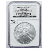 2006-W  $1 Silver Eagle   NGC MS-69