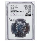 2024  Peace Dollar   NGC MS-70  Signature label