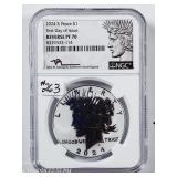 2024-S  Peace Dollar   NGC Reverse PF-70 Signature