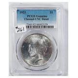 1923  Peace Dollar   PCGS Unc detail