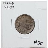 1924-D  Buffalo Nickel   VF-XF