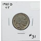 1925-D  Buffalo Nickel   VF