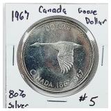 1967  Canada  80% Silver "Goose" Dollar