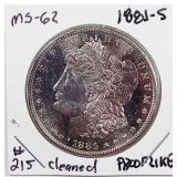 1881-S  Morgan Dollar   MS-62  cleaned
