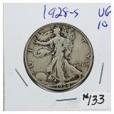 1928-S  Walking Liberty Half Dollar   VG-10