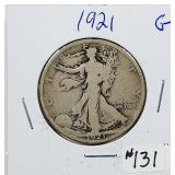 1921  Walking Liberty Half Dollar   G  better date
