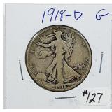 1918-D  Walking Liberty Half Dollar   G