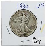 1920  Walking Liberty Half Dollar   VF