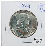 1949  Franklin Half Dollar   AU-58
