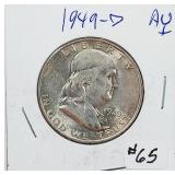 1949-D  Franklin Half Dollar   AU+