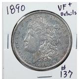 1890  Morgan Dollar   VF+ details