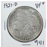 1921-D  Morgan Dollar   VF+