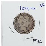 1899-O  Barber Quarter   VG