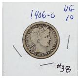 1906-O  Barber Quarter   VG-10