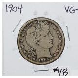 1904  Barber Half Dollar   VG