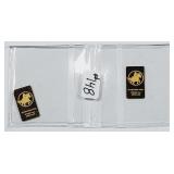 2  Scottsdale Mint  1/100th toz  .9999 gold bars