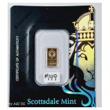 Scottsdale Mint  1 Gram .9999 Gold Prepper Bar