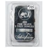 SilverTowne  5 troy oz .999 silver bar