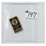 Scottsdale Mint  1 Gram .9999 gold bar