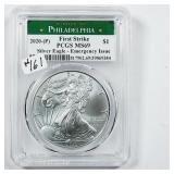 2020-(P)  $1 Silver Eagle   PCGS MS-69