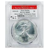 2020-(S)  $1 Silver Eagle   PCGS MS-69 spots