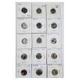 15 Roosevelt Dimes  1965 - 1978-D   BU