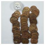 Roll of circulated;  1945-D  Lincoln Cents
