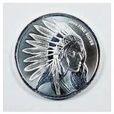 Scottsdale Mint  Indian Headress 1 oz .999 silver