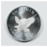 Sunshine Minting  One troy ounce .999 silver round