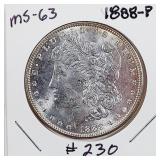 1888-P  Morgan Dollar   MS-63