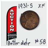 1931-S  Lincoln Cent   XF