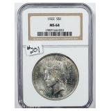 1922  Peace Dollar   NGC MS-64