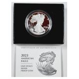 2023-W  $1 Silver Eagle   Proof   Box & COA