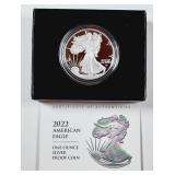 2022-W  $1 Silver Eagle   Proof   Box & COA