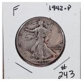 1942-P  Walking Liberty Half Dollar  F