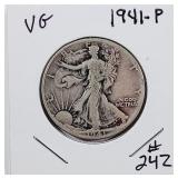 1941-P  Walking Liberty Half Dollar  VG
