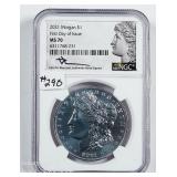 2021  Morgan Dollar   NGC MS-70  Mercanti label