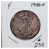 1945-P  Walking Liberty Half Dollar  F
