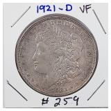 1921-D  Morgan Dollar   VF