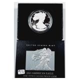 2023-S  Silver Eagle   Proof   Box & COA