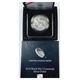 2018-P  World War I Centennial Silver Dollar