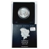 2021-P  Peace Dollar   Unc.  Box & COA