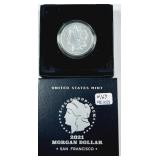 2021-S  Morgan Dollar   Unc.  Box & COA