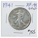 1941  Walking Liberty Half Dollar   XF-40 details