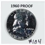 1960  Franklin Half Dollar   Proof
