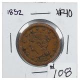 1852  Large Cent   XF-40