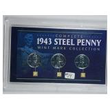 1943 P-D-S  Steel Penny Mintmark collection