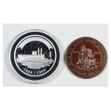 Devils Lake, ND Centennial  1 oz silver & medal