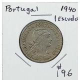 1940  Portugal  1 Escudo  VF+